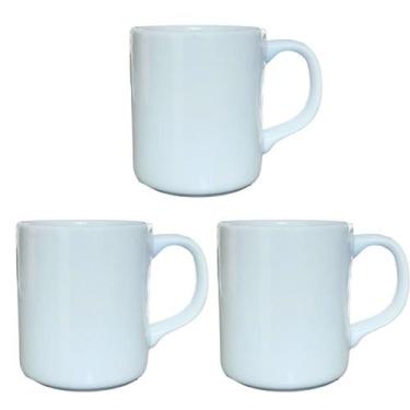 Imagem de Jogo 3 canecas 300ml - Kit Porcelana branca - Antilope Decor Porcelana