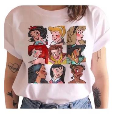 Imagem de Camiseta Princesas Disney - Mulan, Bela Adormecida e Jasmine - Loja Di