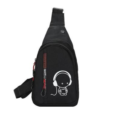 Imagem de Bolsa de Peito Masculina - Estilo Casual Coreano 2024 - Mochila Crossb