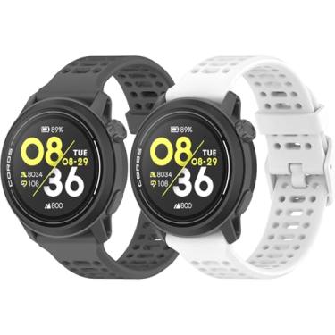 Imagem de Harikiri Pulseiras esportivas de silicone de 20 mm, 22 mm, compatíveis com Coros PACE 3/APEX 2 Pro/PACE 2/APEX 2/APEX 46 mm/APEX 42 mm, para homens e mulheres, 20MM, Amazonita