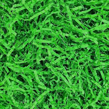 Imagem de Bnikion Papel desfiado enrugado de grama verde páscoa para cesta de caça aos ovos de Páscoa e enchimento de embalagem para presente