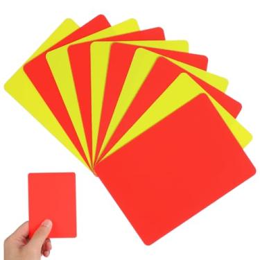 Imagem de CORHAD Conjunto de cartas de árbitro de futebol com 10 peças, leve, vermelho, amarelo, para partidas de futebol, material PVC, acessório de árbitro profissional, design portátil e compacto