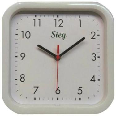 Imagem de Relógio Quadrado Branco 25cm - 2302-00 - SIEG