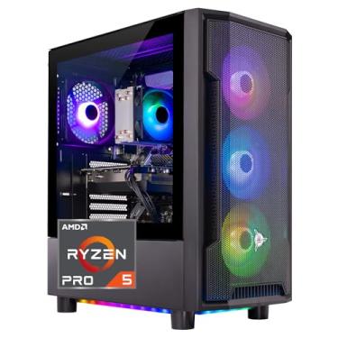 Imagem de Skytech Shadow Gaming PC Desktop, Ryzen 5 5600 3.5 Ghz (4.4GHz Turbo Boost), AMD RX 6600 8GB GDDR6, 1TB SSD, 16GB DDR4 RAM 3200, 650W Gold PSU, Wi-Fi, Win 11 Home