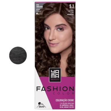 Imagem de Coloração Yama Fashion Color Tintura Tinta Cabelo Creme Mini Kit 5.1 C
