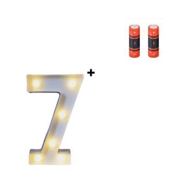 Imagem de Número Luminária Led 3d Festa Decoração + Pilha Grátis - Partiufesta, 