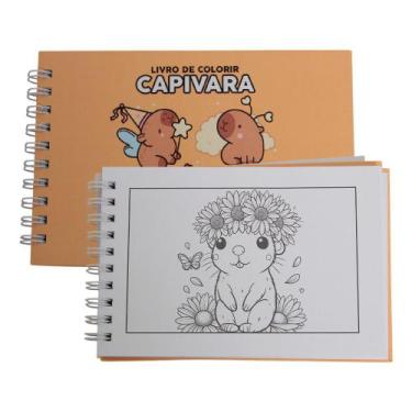 Imagem de Livro Para Colorir Holográfico Capivara Adulto Criança - Toys 2u, Lara