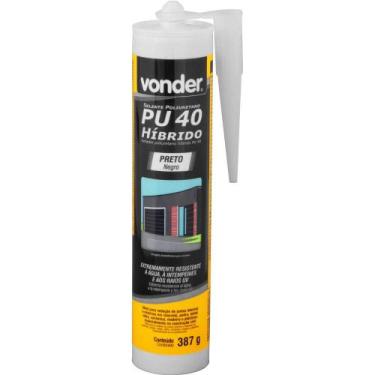 Imagem de Selante de Poliuretano Híbrido PU 40 Preto 387 g - VONDER