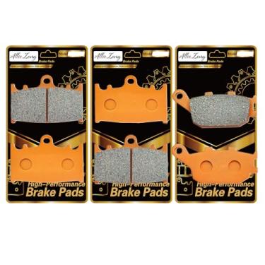 Imagem de ALLIE ZENG Pastilhas de freio de motocicleta de alto desempenho - fibra de carbono, baixo ruído, compatível com Suzuki GSF 1200 Bandit 2006 GSX 1250 F 2010 2011 2012 2013 2014 FA158F FA174R