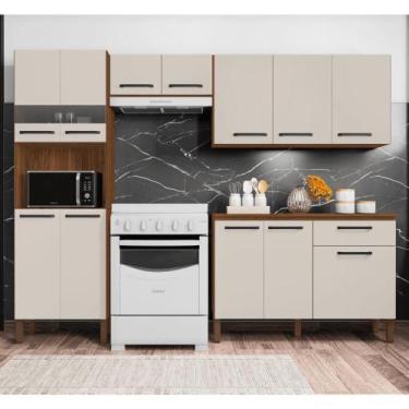 Imagem de Cozinha Versalhes C/ Balcao Nogueira - Kits Paraná