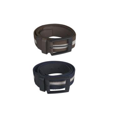 Imagem de Kit Cinto Esportivo Masculino Elástico Couro Resistente - Lander Calça