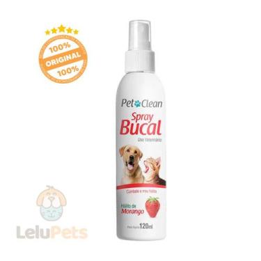 Imagem de Spray Bucal Pet Clean Morango para Cães e Gatos 120 ml