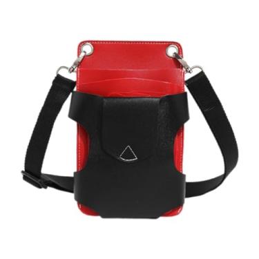Imagem de OIIBWQ Bolsa para Tesouras de Cabeleireiro, Bolsa para Tesouras de Barbeiro, Bolsa de Cosmetologia, Pochete de Barbeiro para Homens E Mulheres, Acessórios de, Vermelho Preto