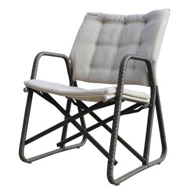 Imagem de STRONGBACK Cadeira de pátio ao ar livre, cadeira de exterior dobrável portátil com suporte lombar, ótima para móveis de pátio, varanda, acampamento e gramado, individual