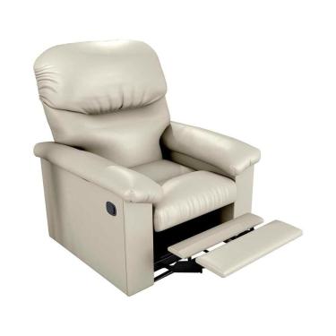 Imagem de Poltrona Do Papai Luxo Premium Reclinavel Audi Matrix Sintetico Bege