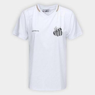 Imagem de Camisa Santos Braziline Deslocar Feminina, Branco, G