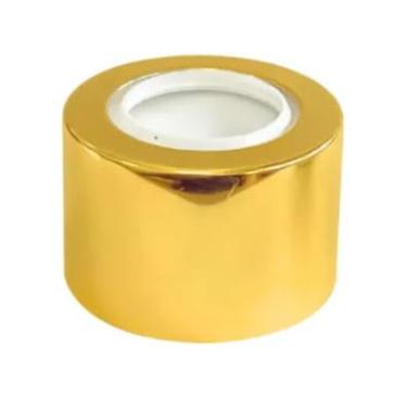 Imagem de Kit 02 Frascos De Vidro Cubo Transparente 100ml Com Tampa Para Aromatizador + Varetas + Pingente Decorativo(DOURADO)