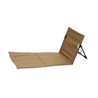 Imagem de IEUDNS Cadeira de chão com apoio para as costas, cadeira dobrável em tecido Oxford, encosto para praia, assento acolchoado para, viagem, gramado,