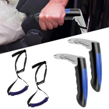 Imagem de Maçaneta auxiliar de porta de carro, maçaneta de porta de carro para idosos, alça de suporte de veículo portátil, suporte de cana de carro, alça de trava de porta de carro cortador de cinto de