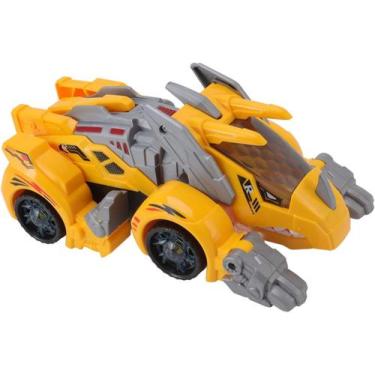 Imagem de Transformador de plástico de brinquedo de dinossauro 2 em 1 com luzes 