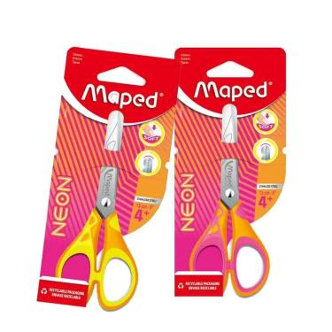 Imagem de Tesoura escolar Essentials Soft Neon 13cm 464400 - Maped