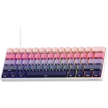 Imagem de Teclado Mecânico Gamer Magnético Akko x Monsgeek Fun60 Pro SP Phantom Pink 8k Switch Akko Glare Linear AKKO01-00005-PP