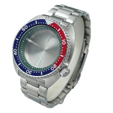 Imagem de FEIYASHI Caixa de relógio masculina clássica de aço de mergulho 316L de 45 mm, vidro de safira à prova d'água, 100 m, para peças de relógio de movimento NH35 NH36 NH34, Anel verde capítulo 3, For NH35