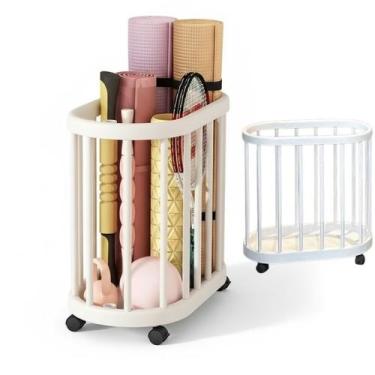 Imagem de Cesto Organizador Rodinhas Carrinho Multiuso Organiza Guarda Acessorio