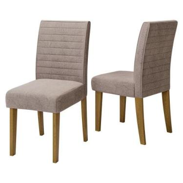 Imagem de Conjunto C 2 Cadeiras De Jantar Multimóveis Cr50041 Mascavo - MULTIMOV