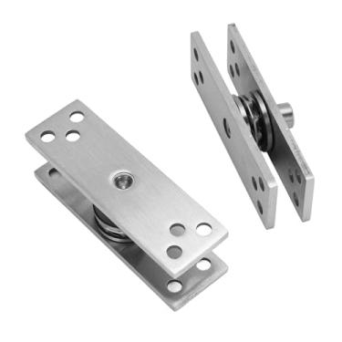 Imagem de Generic Conjunto de Dobradiça Giratória de Porta Giratória de 360 ​​° para Serviço Pesado de Aço Inoxidável para Portas Invisíveis de Estante de Vidro, Estrutura Forte para Decoração de Casa, 2 Peças