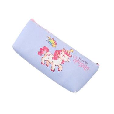 Imagem de Estojo para lápis, fofo, unicórnio, bolsa escolar de grande capacidade