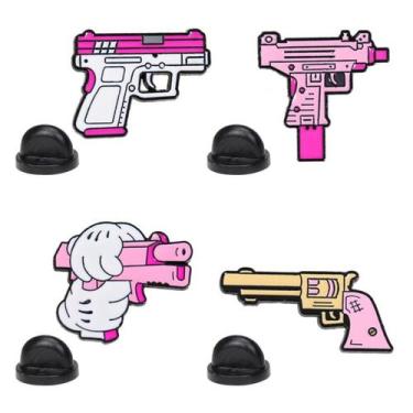 Imagem de Brooch Pins Creative Cartoon Gun Pink Pistol Blouse P - Yiweisai