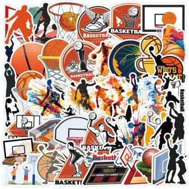 Imagem de Pacote de adesivos de basquete e decalques de vinil à prova d'água, 50