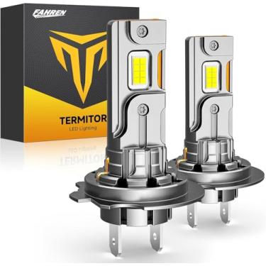 Imagem de Termitor Lâmpadas H7 Atualizadas De 2025, 40.000 Lm, Brilho 10X Com 16 Chips Csp, Tamanho Halógena Real 1:1 Com Ventilador, Branco 6500 K, Plug And Play, Lâmpadas De Neblina Compatíveis Com Canbus,