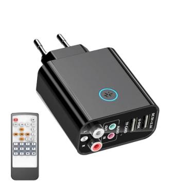 Imagem de Shakven Receptor sem fio para estéreo doméstico, transmissor sem fio auxiliar - Adaptador de áudio auxiliar sem fio - Receptor transmissor 2 em 1 USB, adaptador sem fio de bloco de carregador,