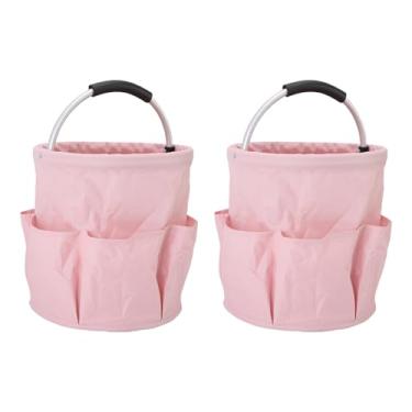 Imagem de Generic Bolsa Dobrável para Ferramentas de Jardim, Cesta de Piquenique Dobrável Com 6 Bolsos Pequenos 17L (Rosa)