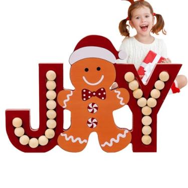 Imagem de Decoração de gnomo de, decorações de Natal de gengibre | JOY Estatuetas de de Natal,Estátua de peça central de mesa, enfeites decorativos de desenho animado para festa, fazenda