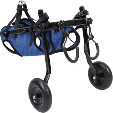 Imagem de Cadeira de rodas para animais de estimação, cuidados com animais de estimação, carrinho de mobilidade para cadeira de rodas, cão/gato para pernas traseiras, ajustável para cadeira de rodas para