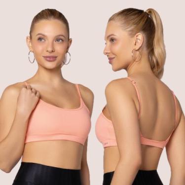 Imagem de Top Selene Fitness com Alças Reguláveis e Bojo Removível, Coral, G