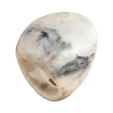 Imagem de Anel Largo De Resina Geométrica Boho Feminino 6 Estilos Joias De Festa