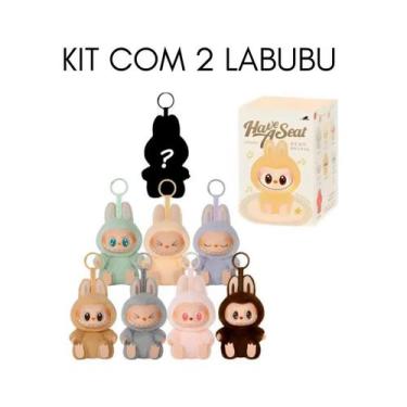 Imagem de Kit com 2 Pelúcia Chaveiro Labubu Sentado Caixa Surpresa Have A Seat