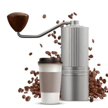 Imagem de Moedor de Café Manual - Configurações Ajustáveis Sem Etapas Portátil com Burr Cônico Aço Inoxidável CNC e Posicionamento Rolamento para Casa Escritóri
