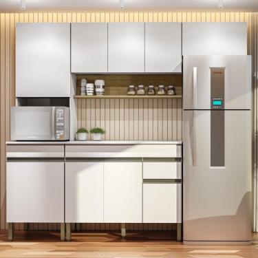 Imagem de Armário de Cozinha Completa 120 com Balcão Com Tampo 9 Portas Madrid