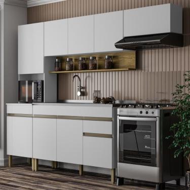 Imagem de Armário de Cozinha Completa 150 com Balcão para pia 9 Portas Madrid