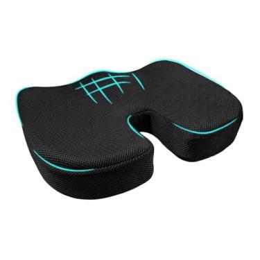 Imagem de ZNDAW Almofada de assento de carro, almofada de espuma viscoelástica para alívio da dor no cóccix e ciática, almofada ergonômica para assento confortável para cadeira de rodas de carro, escritório