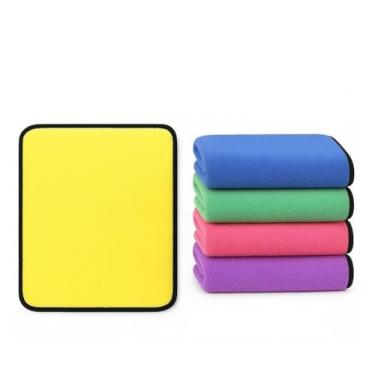 Imagem de Toalha Pano de Limpeza 30x40cm Flanela 2 Lados Macia de Alta Absorção Multiuso Grande Limpa Carro Vidro Prato Cozinha (3)