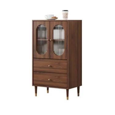 Imagem de Armário de buffet retrô de alta qualidade armário lateral para sala de estar parede armário de chá casa cozinha jantar armário lateral (P: 60 cm x 40 cm x 110 cm)