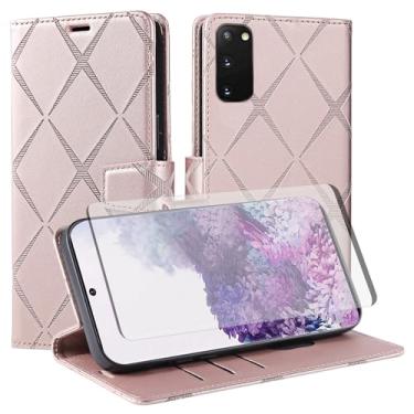 Imagem de Asuwish Capa de telefone para Samsung Galaxy S20 5G 6,2 polegadas capa carteira com protetor de tela de vidro temperado PU couro sintético flip porta-cartão de crédito slot celular S 20 20S UW S2O G5