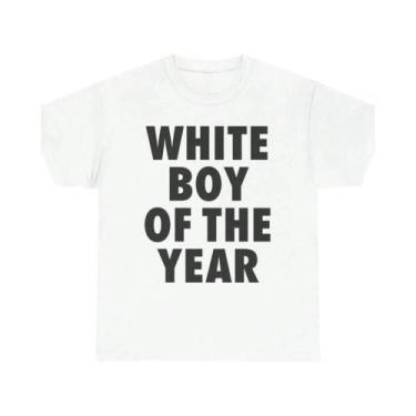 Imagem de Camiseta De Verão Vintage Branca Oversized Em Algodão Para Homens E Mu