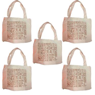 Imagem de Kit 5X Ecobag Algodão - Nutrify-Masculino